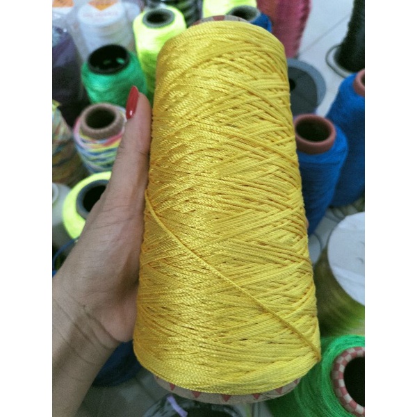 Cuộn dây tim 1mm màu vàng làm handmade nặng 300g dài 200m