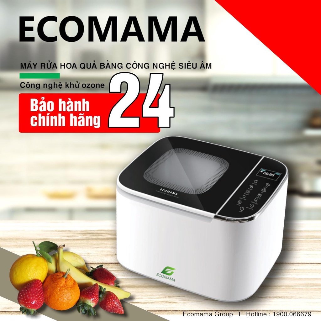[Hàng có sẵn] ECOMAMA EC-11 Máy rửa thực phẩm, khử độc rau củ hoa quả bằng Ozone và sóng siêu âm