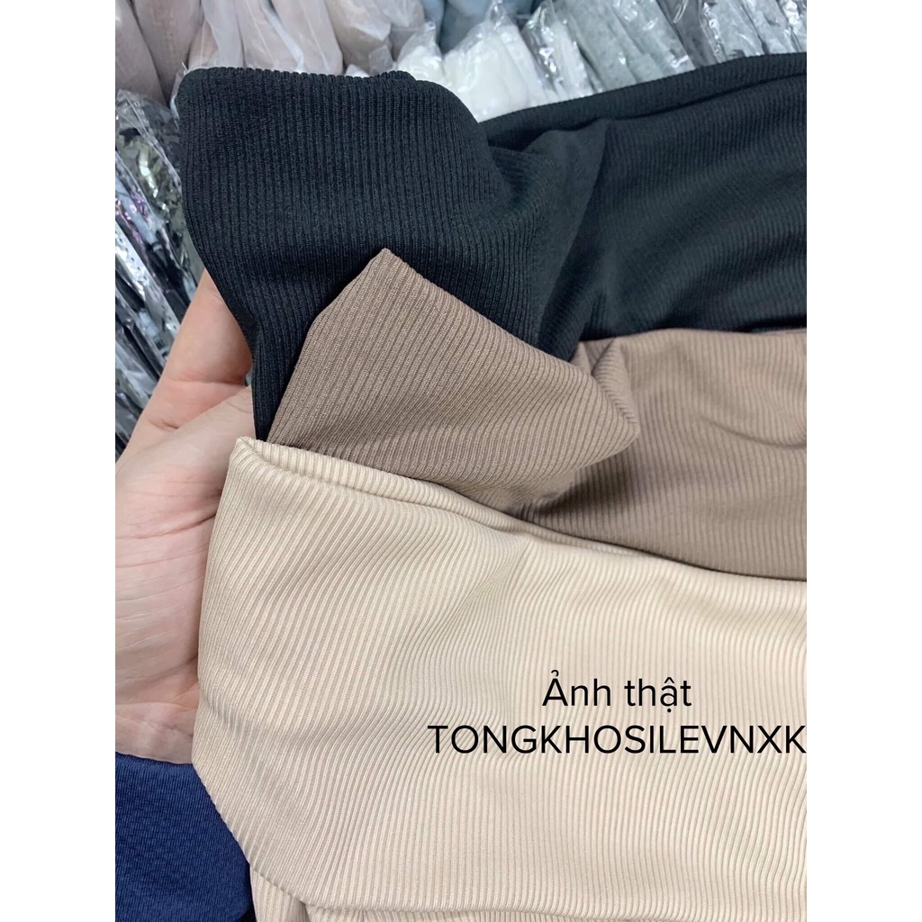 ÁO LEN TĂM DÀI TAY TRỄ VAI NGANG BẢN TO - Áo Trễ Vai Gấp Nữ Trơn Ôm Body 3 Màu Basic ĐEN | BE | NÂU Bệt Vai Hàn Ulzzang