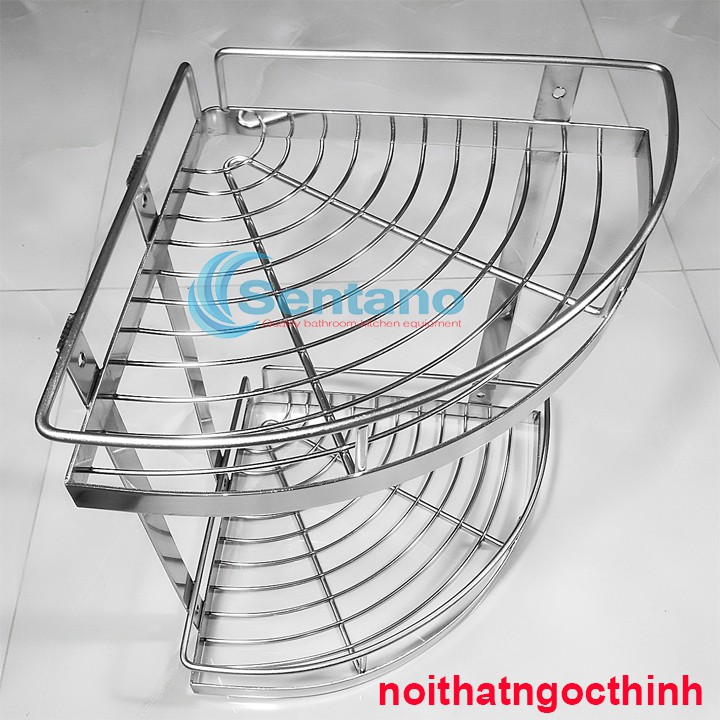 Kệ góc đa năng nhà tắm 2 tầng inox 304 cao cấp không gỉ sét