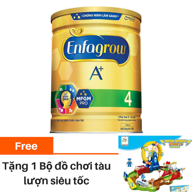 [Tặng Bộ tàu lượn siêu tốc] Sữa bột Enfagrow A + 4 1750g