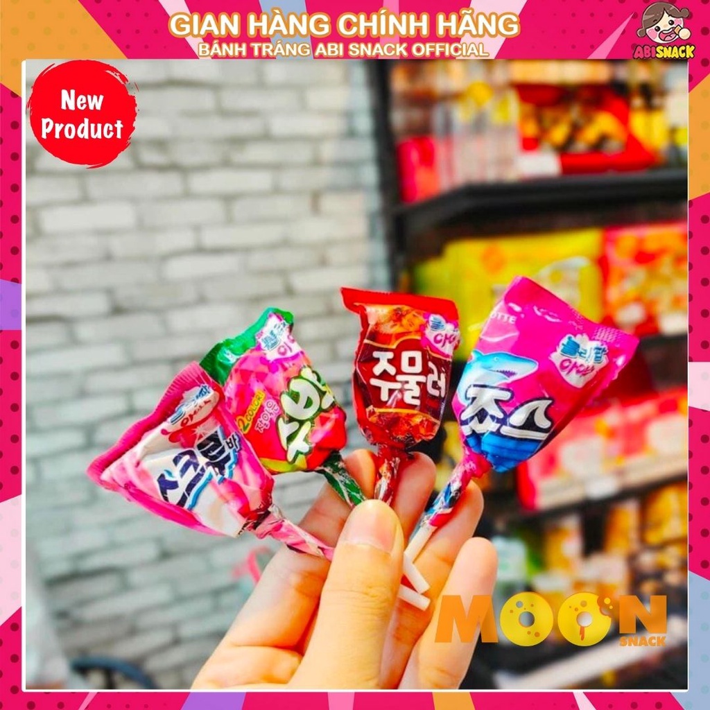 KẸO MÚT CỨNG ICE LOLLIPOP HÌNH QUE KEM HÃNG LOTTE HÀN QUỐC GÓI 132g HỦ 660G