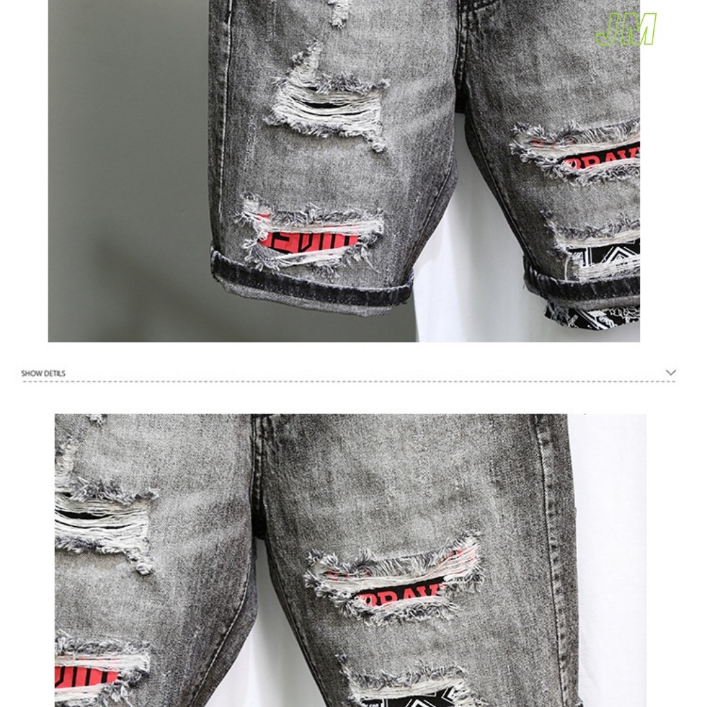 Quần Short Nam VNXK SH256JM Short Jean Nam Xám Họa Tiết mẫu hót trẻ trung (44-70KG) | BigBuy360 - bigbuy360.vn