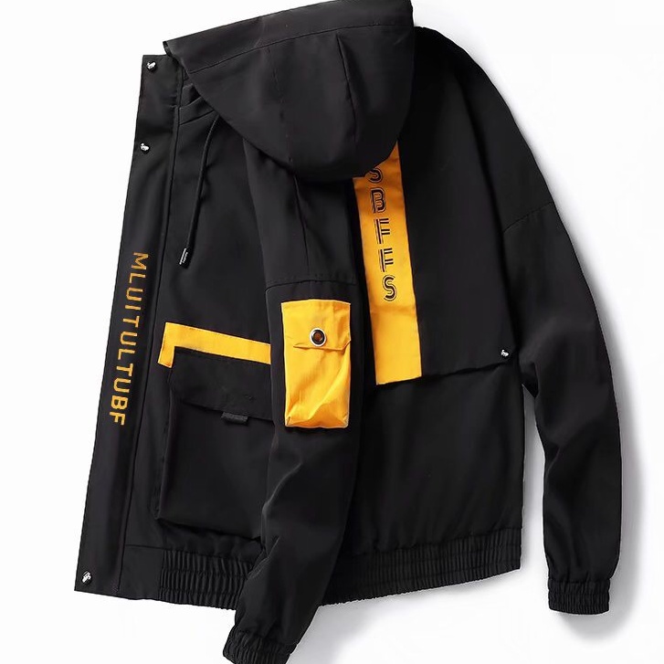 Áo khoác gió kaki túi hộp dành cho nam phong cách thời trang