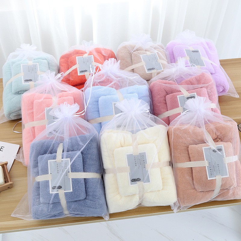 Khăn tắm Yodo set 2 cái khăn tắm & khăn mặt hàng xuất nhật cực kỳ mềm mịn thấm hút tốt thích hợp cho cả gia đình