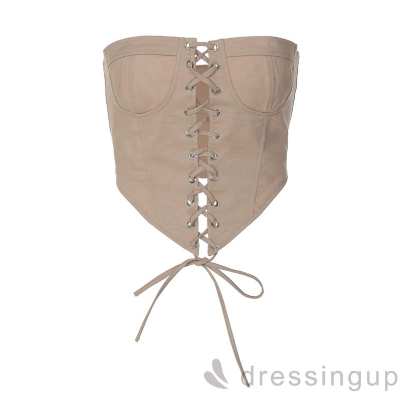 Áo Tank Top Hai Dây Rút Dáng Ôm Hở Vai Thiết Kế Bất Đối Xứng Cho Nữ