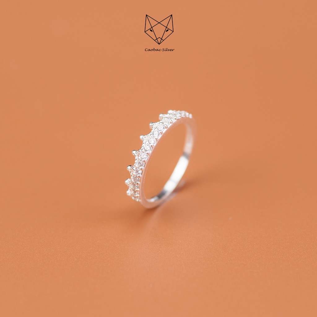 Nhẫn Bạc Ta Cao Cấp CaoBac Silver Vương Miện Phong Cách Sang Trọng Dành Tặng Riêng Cho Bạn Gái