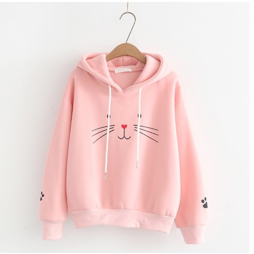 Áo khoác hoodie , áo hoodie nữ , hoodie mặt mèo cực dễ thương | BigBuy360 - bigbuy360.vn