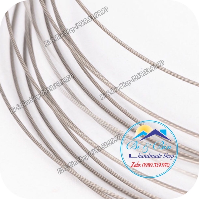 Dây Cước Lõi Thép (Thép bọc nhựa) Làm Dây Chuyền Vòng Tay, Trang Sức Handmade