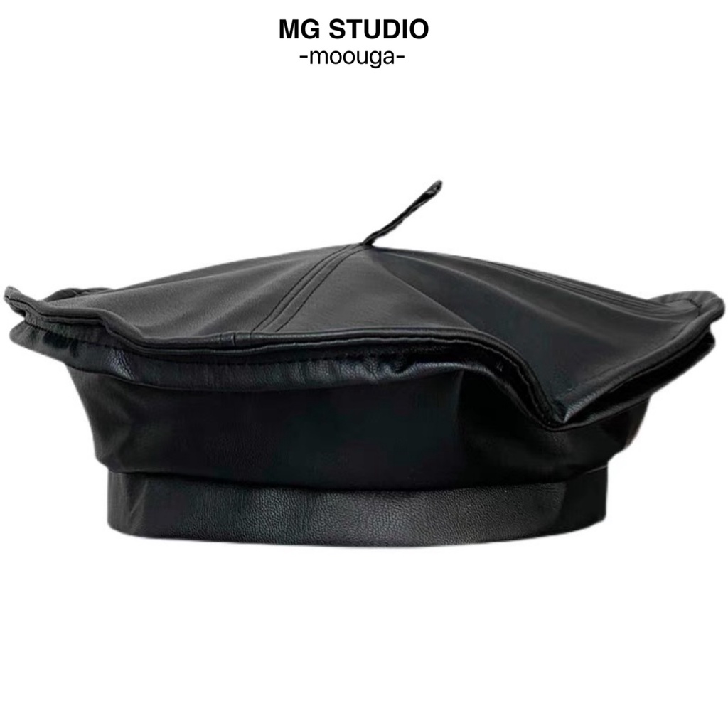 Nón beret MG STUDIO bằng da PU thời trang cho nữ