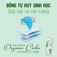 [Chuẩn Auth] Bông Tẩy Trang Hữu Cơ Ceiba 80 Miếng Organic Tree (chính hãng Pháp)