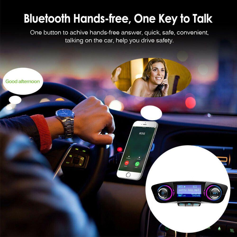 [COD] Thiết Bị Thu Phát Âm Thanh MP3 Bluetooth Không Dây AUX 3.5mm Cho Xe Hơi