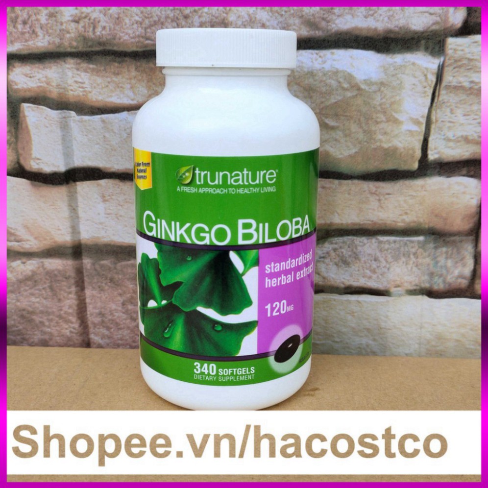 GIÁ CHỈ HOM  NAY Viên uống Trunature Ginkgo Biloba 120mg 300 viên 340 viên từ trái bạch quả tăng cường sức khỏe trí não 