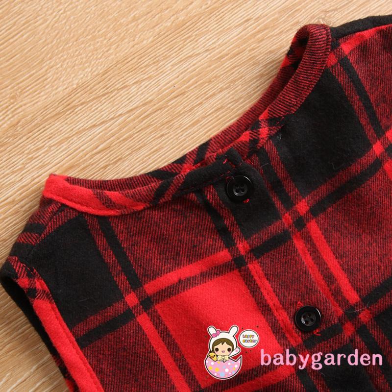 Bộ Đầm 2 Mảnh Áo Không Tay Cổ Tròn + Áo Choàng Họa Tiết Giáng Sinh Dành Cho Bé Gái 2-7 Tuổi