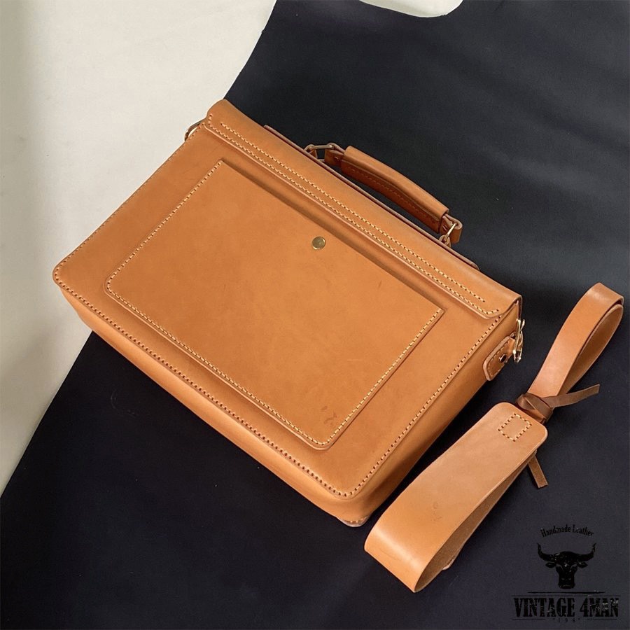 Cặp da vintage handmade [DA THẬT] | BigBuy360 - bigbuy360.vn