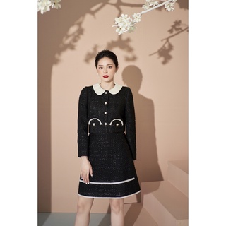 LAVIEM - Bộ đồ dạ tweed đen Juni