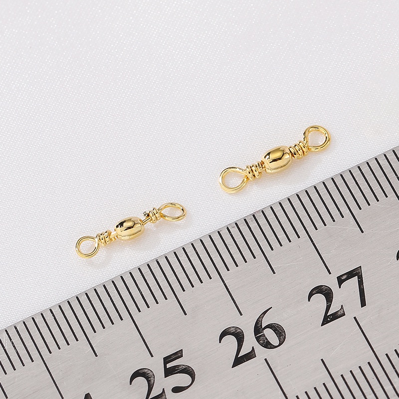 Set 2 Khóa Số 8 Bằng Đồng Mạ Vàng 14K Dùng Làm Trang Sức diy