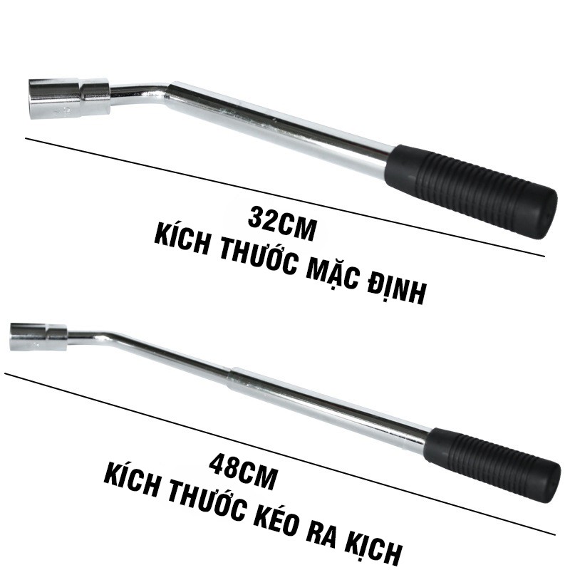 Bộ tay công tháo lốp xe ô tô 4 kích thước 17/19-21/23mm chắc chắn - cứu nguy trên đường