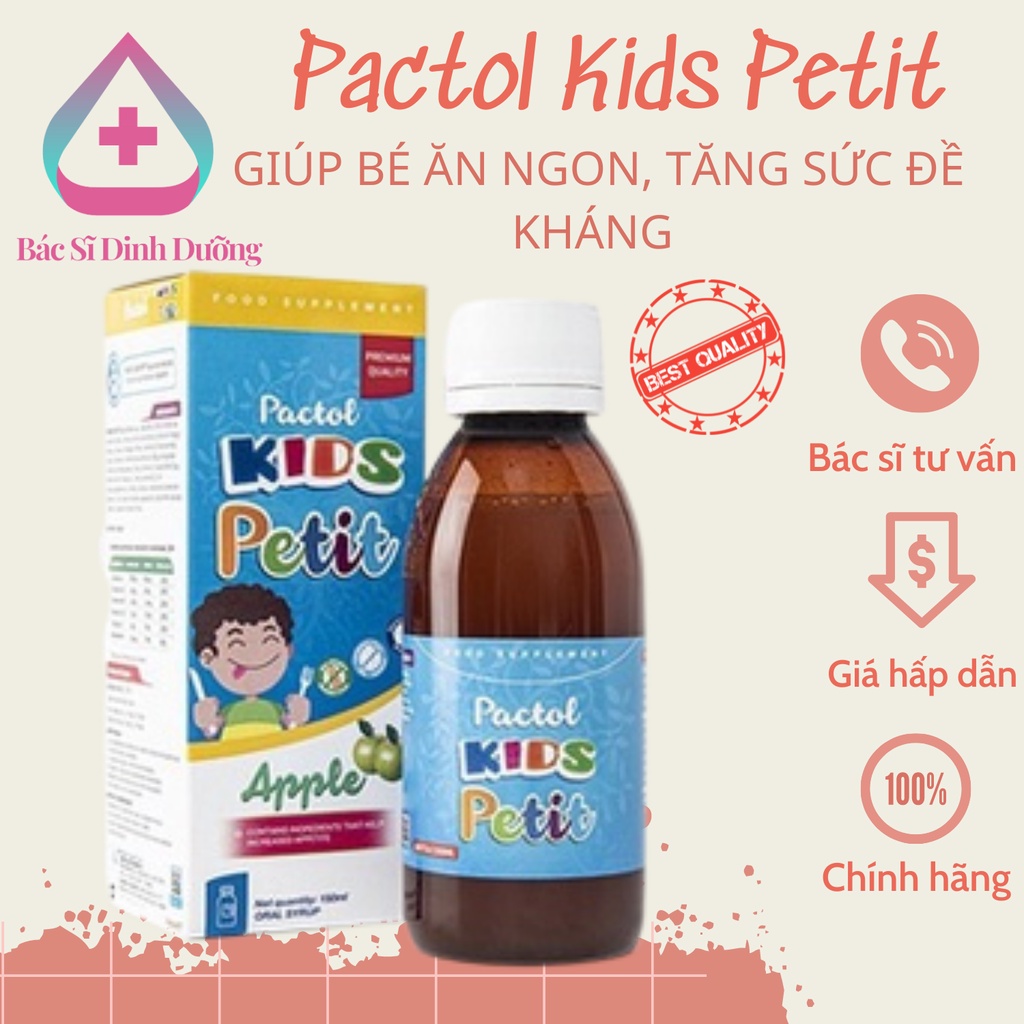 [ Chính Hãng] Siro Pactol Kids Petit tăng sức đề kháng, giúp trẻ tăng cân nhập khẩu chính hãng Tây Ban Nha 150ml
