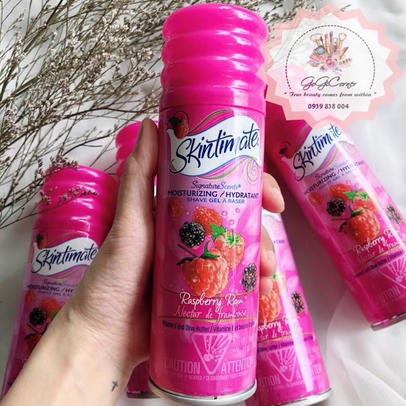 GEL BỌT CẠO LÔNG SKINTIMATE HƯƠNG RASPBERRY RAIN 198GR | BigBuy360 - bigbuy360.vn