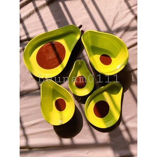 Đủ bộ chén bát gốm sứ hình trái bơ