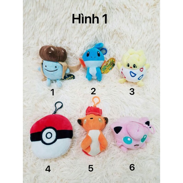 Móc khóa gấu bông pokemon