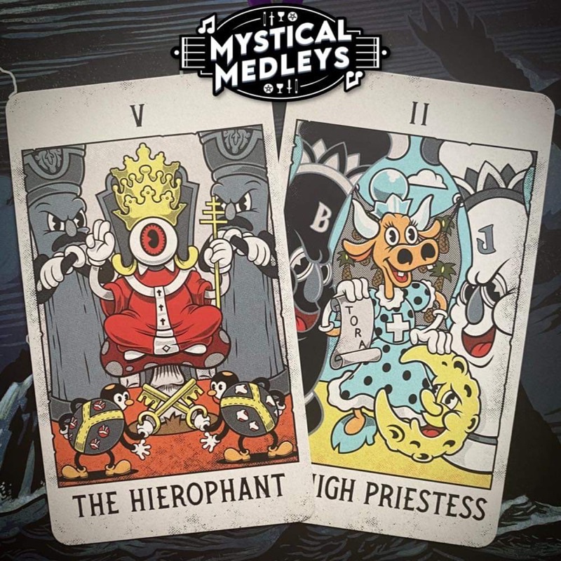 Bộ bài Mystical Medleys: A Vintage Cartoon Tarot  - Order trực tiếp Amazon US