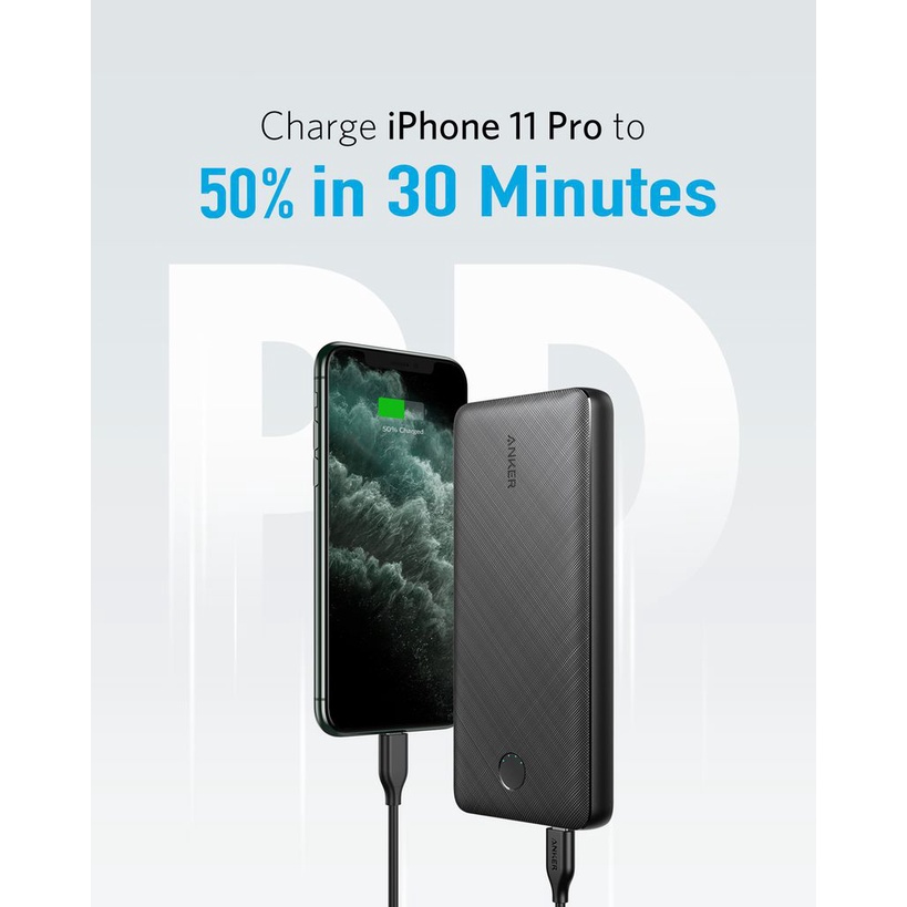 Pin sạc dự phòng Anker A1281 PowerCore Essential PD 20000mAh 18W USB-C Power Delivery + PIQ2.0 Fast Charging