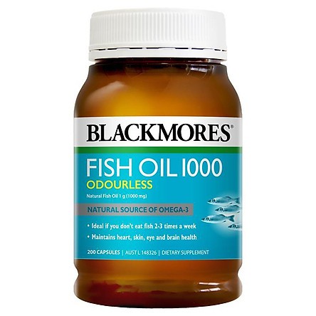 Dầu cá Blackmores Fish Oil 1000mg hộp 200 viên