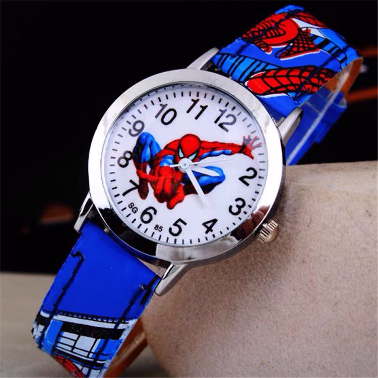 Đồng Hồ Trẻ Em Đồng Hồ Bé Trai Siêu Nhân Người Nhện Spider-Man Cho Bé