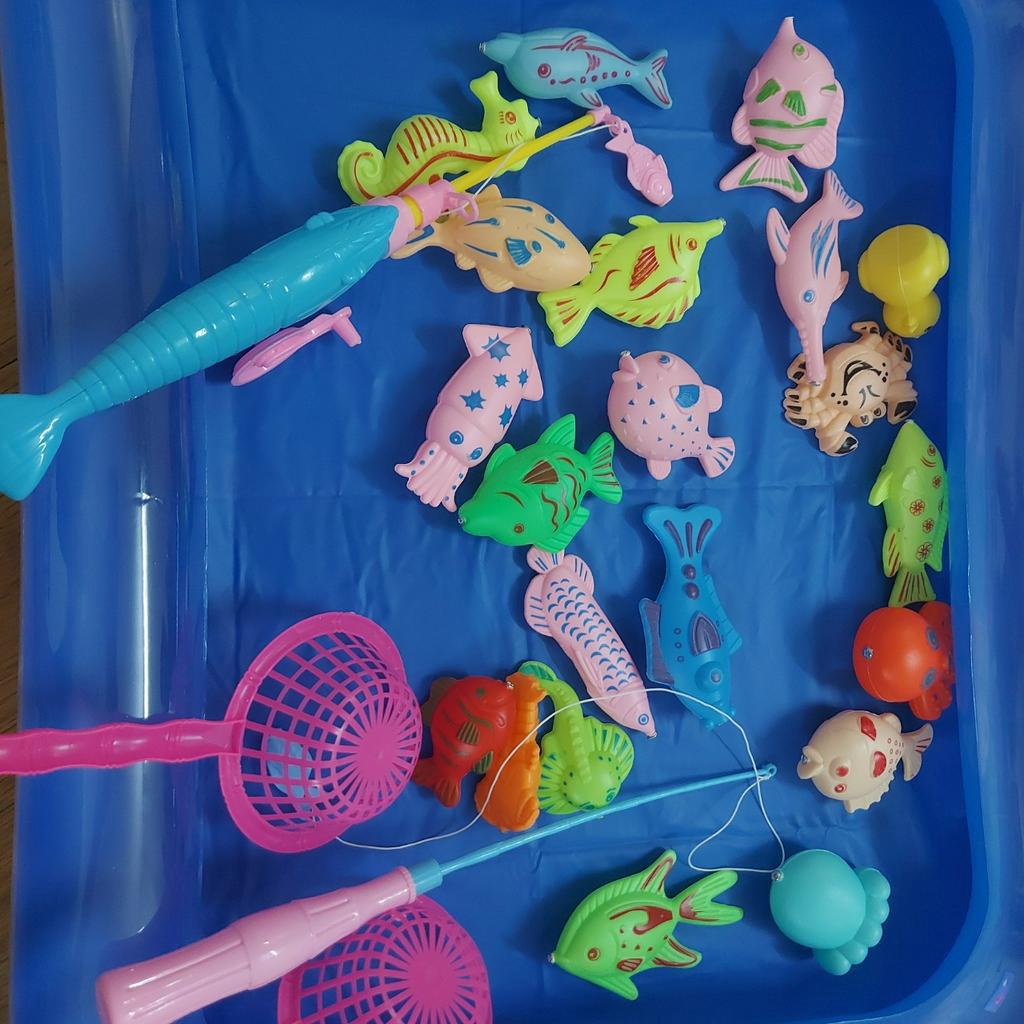 Đồ chơi Câu cá cho bé gồm Bể phao cỡ lớn+Cần câu+Bơm+Cá