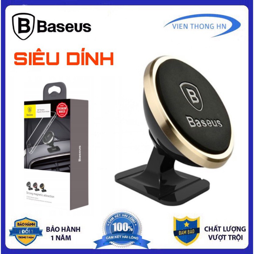 ☋✺Đế hít điện thoại nam châm trên oto baseus sugent-nt0v - giá đỡ xe hơi ô tô vienthonghn