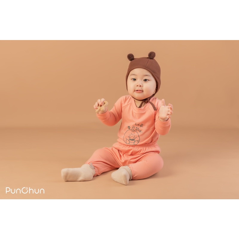 Punchun bộ dài tay raglan Punchun cho bé AW22D05
