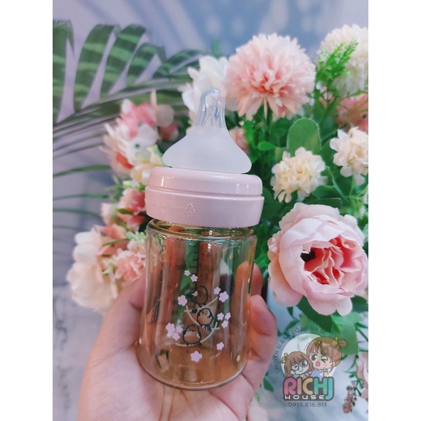 Bebepick - Bình Sữa Bird Phiên Bản Cổ Hồng - 150ML &amp; 250ML - Hàng Chuẩn