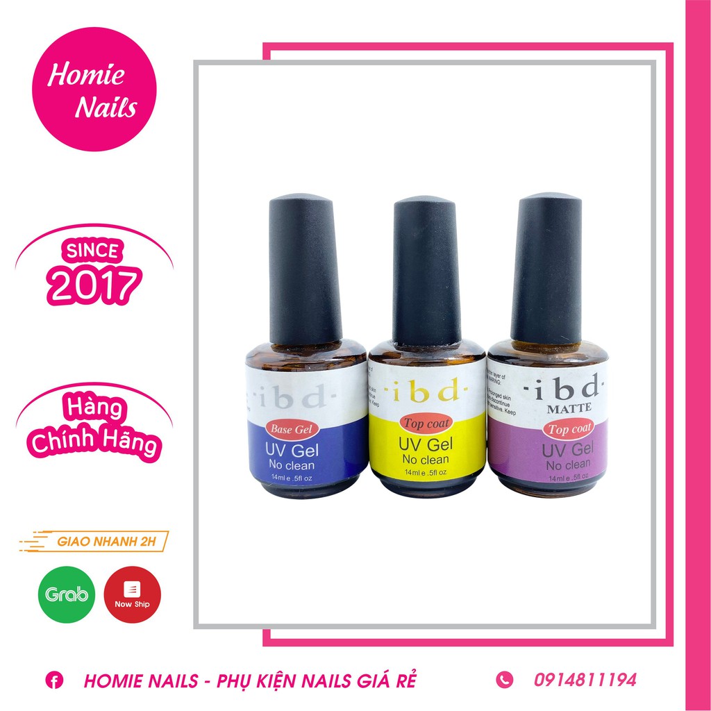 Base/Top/Top lì, nhám hãng IBD-15ml [CHÍNH HÃNG]