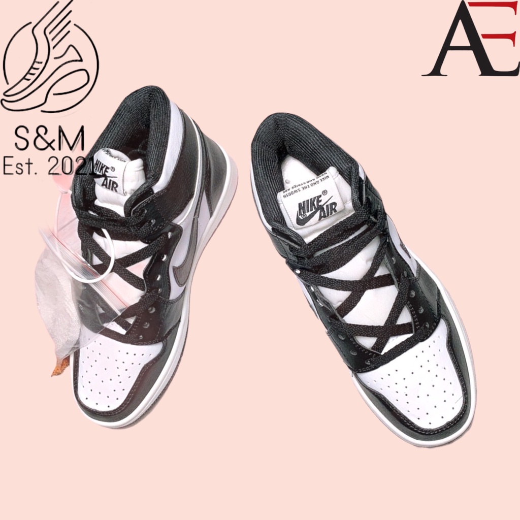 Giày JORDAN 1 PANDA Cao Cổ ⚡️FULL BOX BILL⚡️ Giày 𝐉𝐨𝐝𝐚𝐧 JD1 Đen Trắng Cổ Cao, High Panda Trẻ Trung Nam Nữ 2021