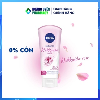 Sữa rửa mặt tạo bọt Nivea Radiance chiết xuất hoa hồng Hokkaido 100ml