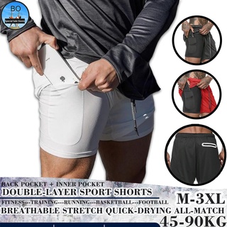 【BOSPORT】Quần Short Thể Thao 2 Trong 1 Nhanh Khô Thời Trang Mùa Hè Cho Nam