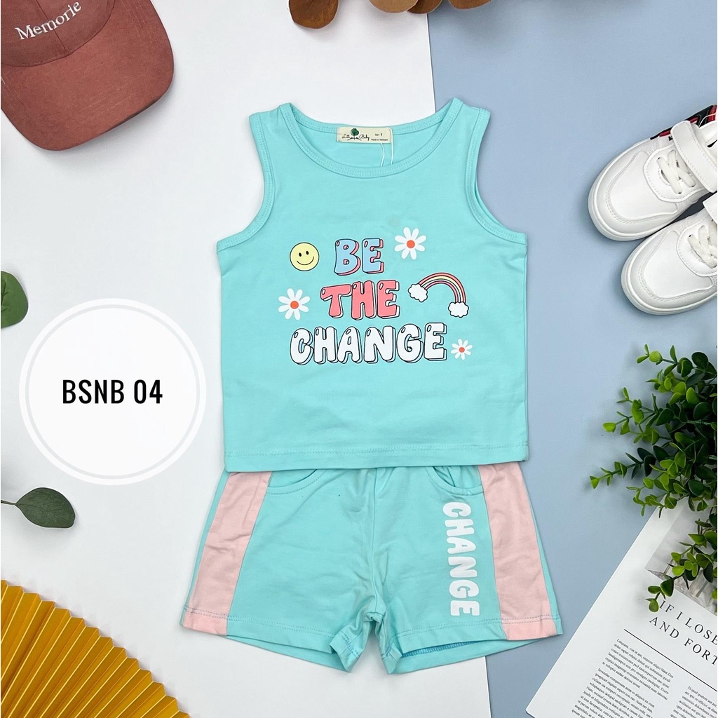 Bộ bé gái LITIBABY sát nách Be the change 1/7
