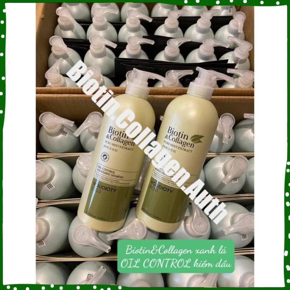 Biotin Collagen Xanh Lá🛑FreeShip🛑Biotin Collagen Xanh Lá | Phục Hồi Kiềm Dầu ⚜️Cặp Dầu Gội Xả Dung Tích 1000ML 63