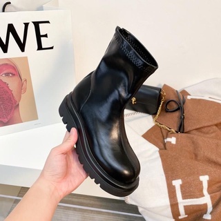 Giày bốt da mềm cổ cao boots nữ CÓ SẴN có khoá kéo basic Hàn quốc Ulzzang Boot đế 5cm freeship