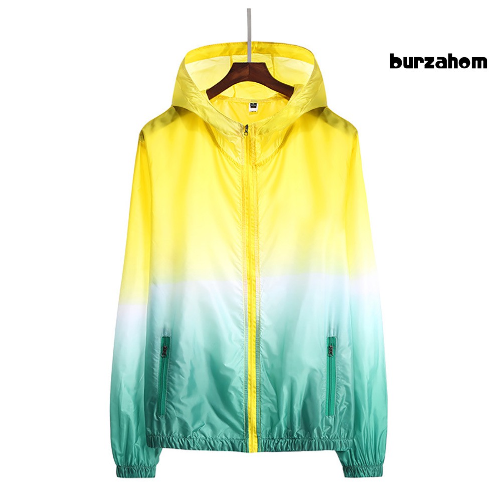 Áo Khoác Chống Nắng Tia UV Có Túi Màu Sắc Gradient Dành Cho Bé