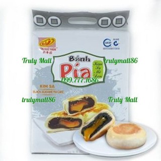 Gói 12 Cái Bánh Pía Kim Sa Mini Mè Đen Trứng Muối Tân Huê Viên