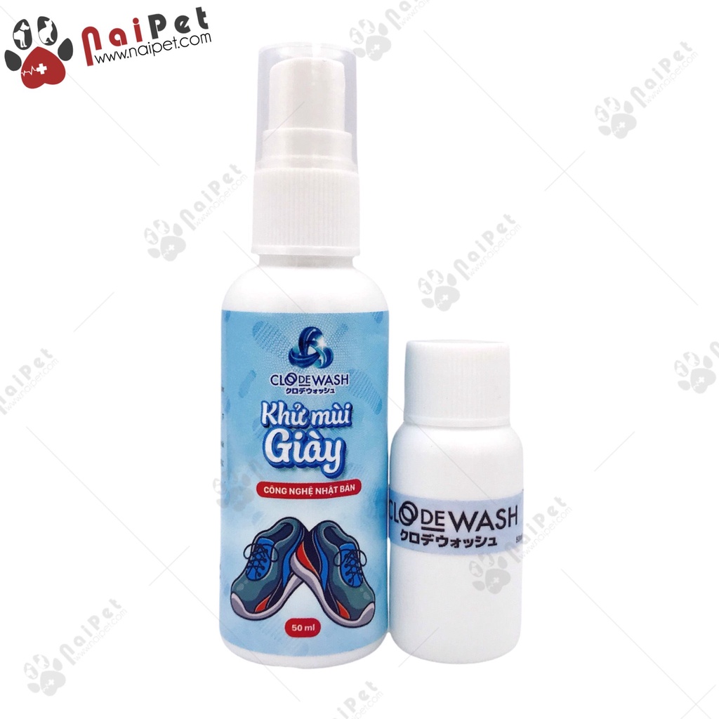 Chai Xịt Khử Mùi Giày Công Nghệ Nhật Bản CLODEWASH 50ml