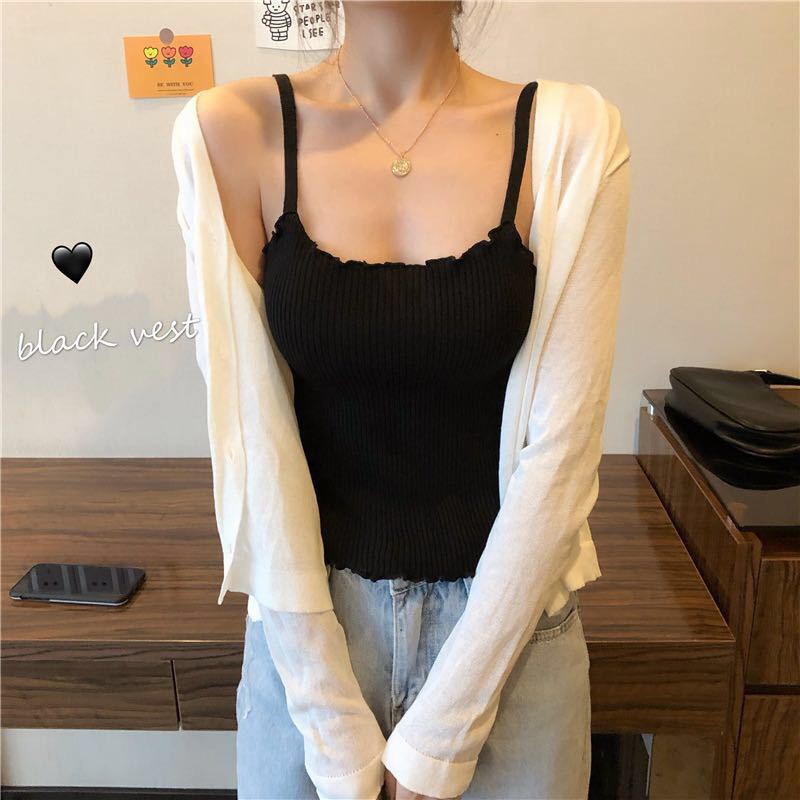 ÁO HAI DÂY LEN TĂM SEXY AL02 | BigBuy360 - bigbuy360.vn