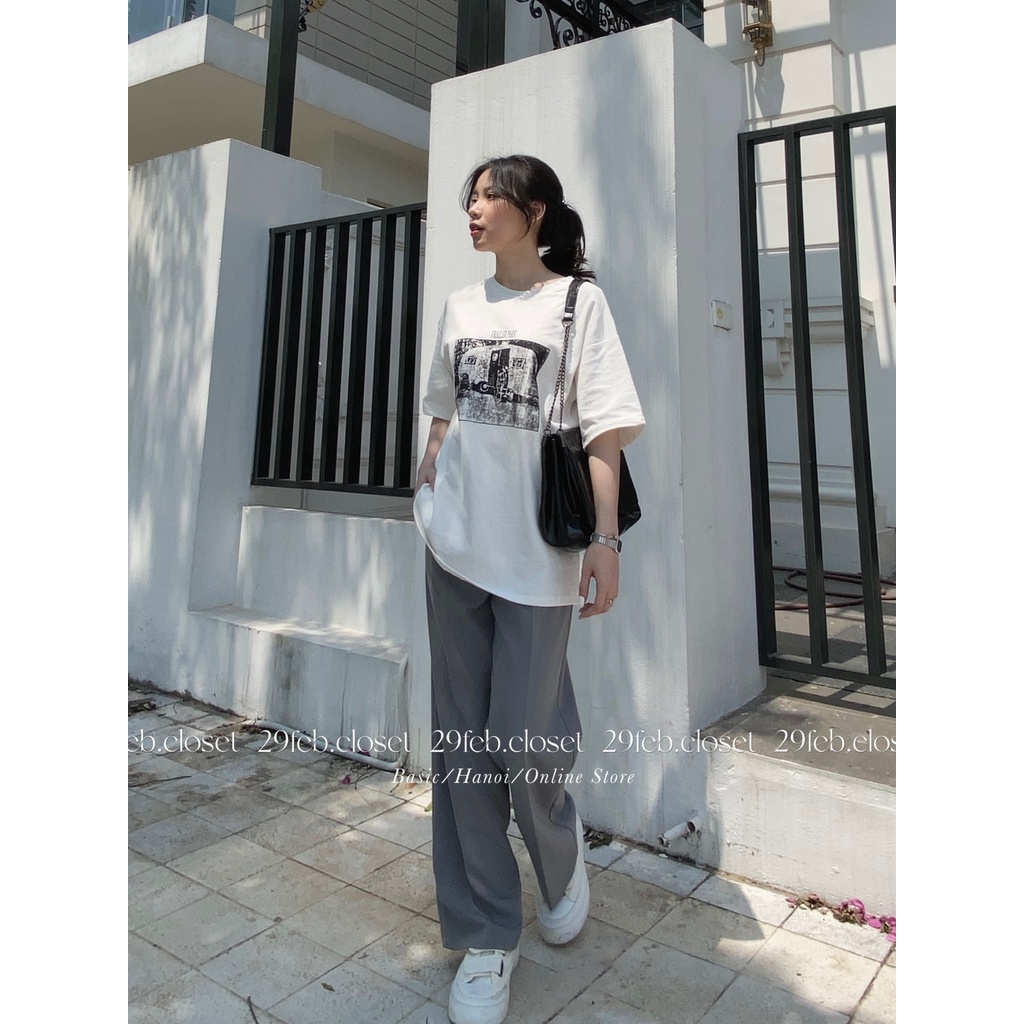 [Ảnh thật/Video] Áo phông oversize in hình Trailer park tag 3158, mặc đôi nam nữ - 29feb.closet - A53
