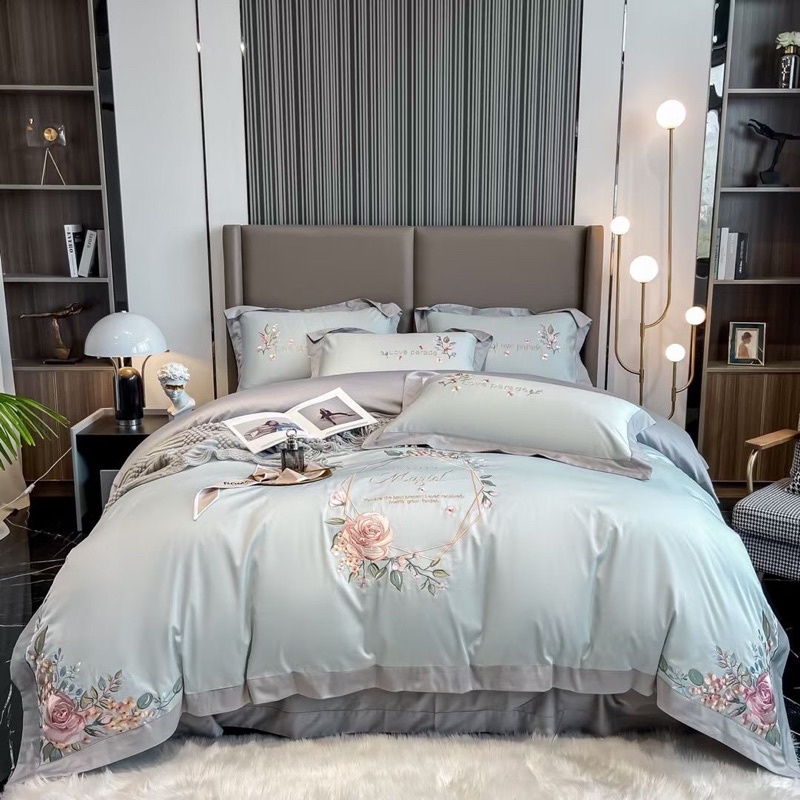Set Chăn Ga Gối Lụa Luxury 100s ( Set 4 món )