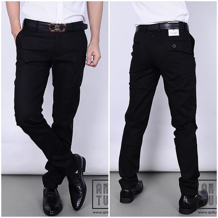 quần tây kaki nam đen trơn mẫu mới nhất q04444