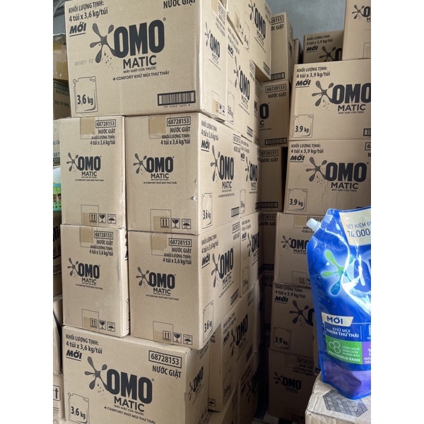 Nước giặt OMO túi cửa trước 3,6kg có thêm hương comfor