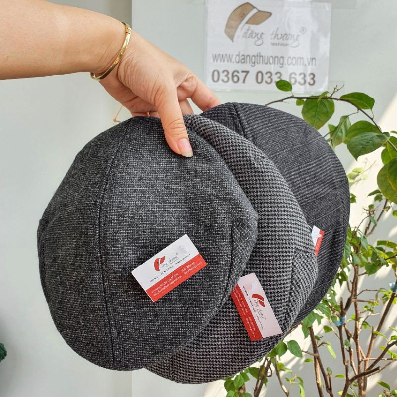 [SHIP HOẢ TỐC ] [CÓ SẴN]Mũ nồi nam DẠ DÀY DẶN caro bere beret nỉ dạ cho người trung niên, cao tuổi phong cách cổ điển